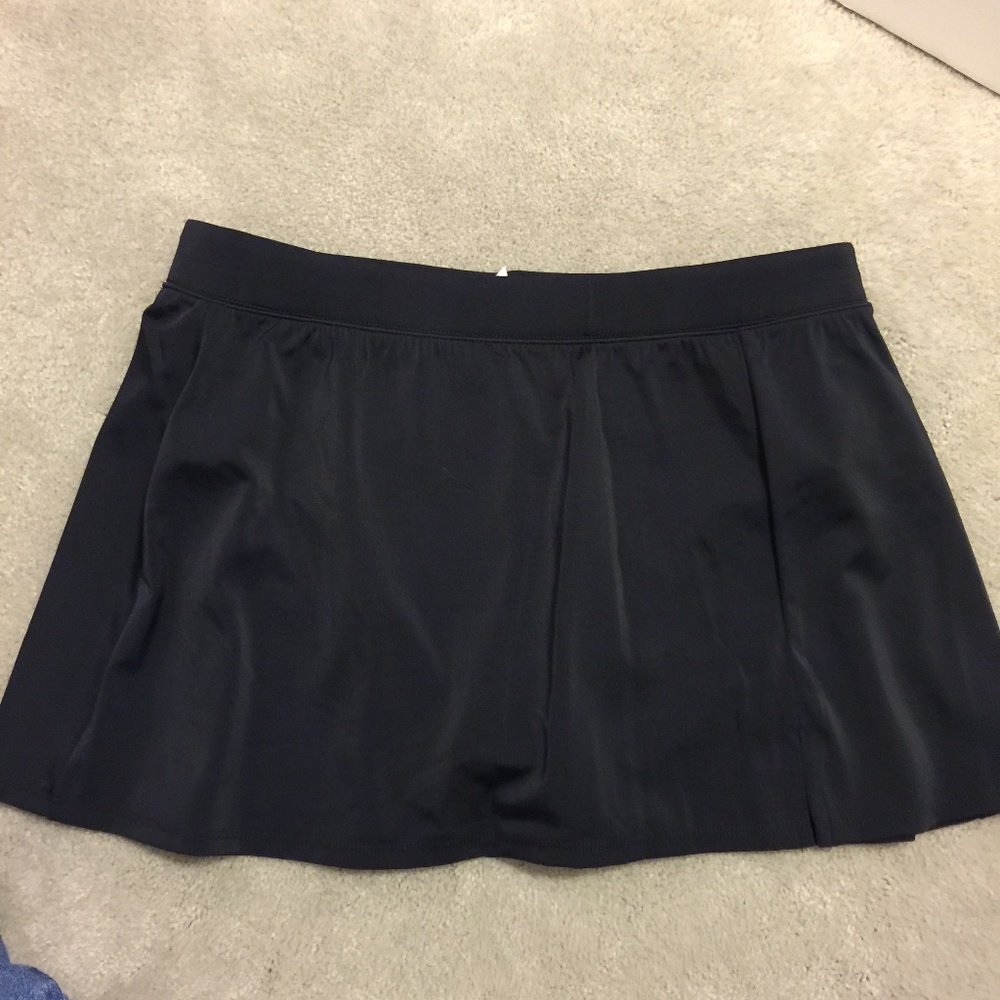 Black Slit Swim Skirt 12